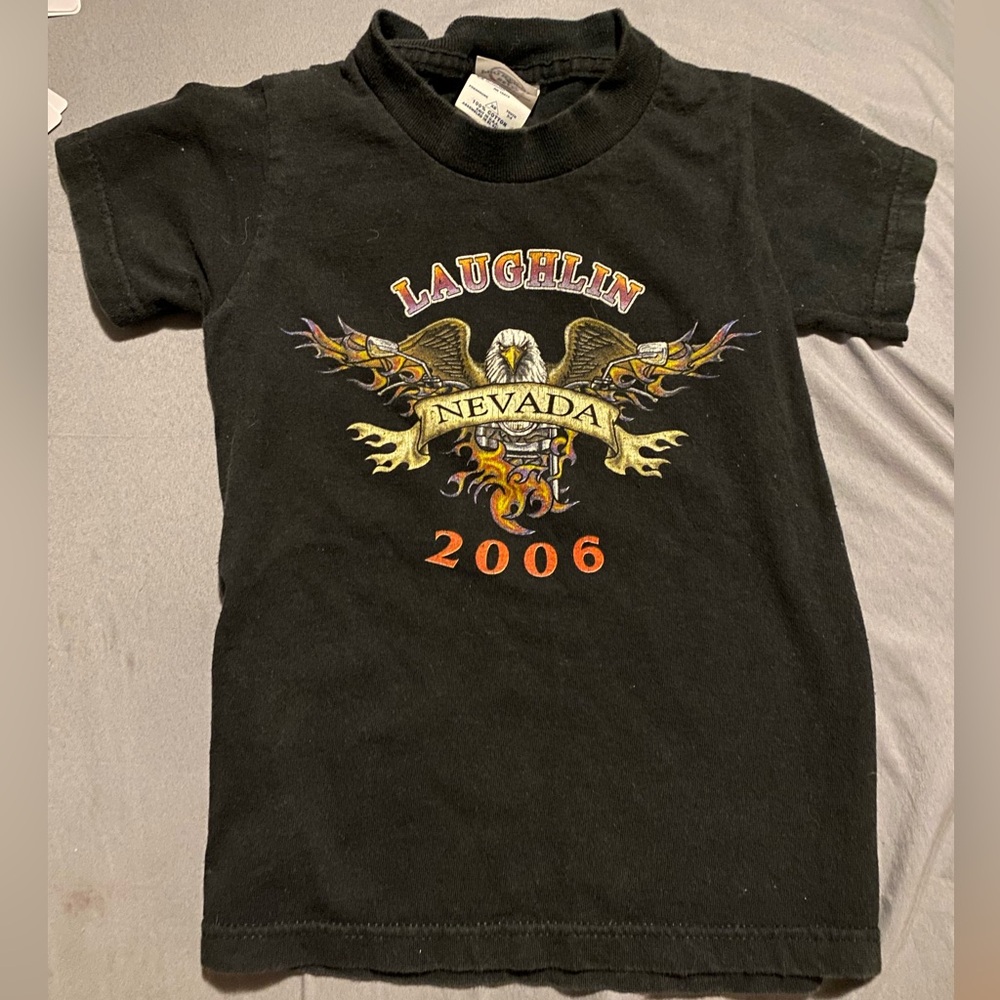 Toddler Laughlin biker T shirt XS or 2-4T